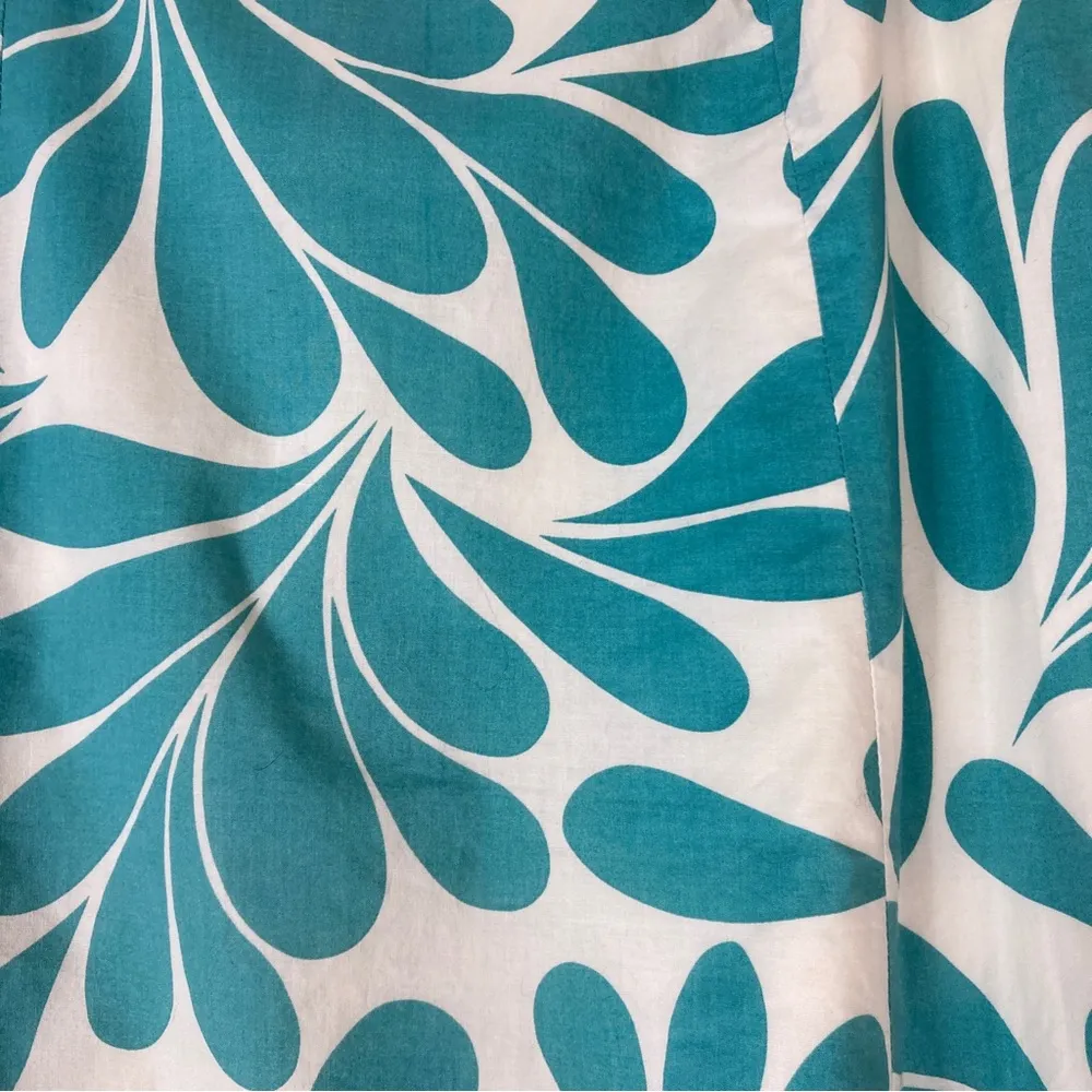 Boden | Teal White 100% Cotton Lightweight Skirt 6 - Image 2