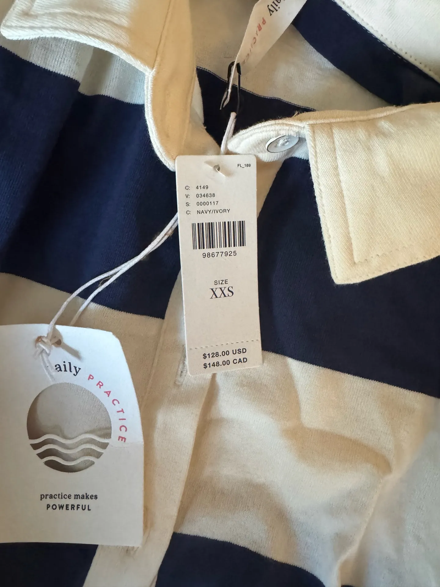 Daily Practice Navy and White T-Shirt Playsuit  - Image 7