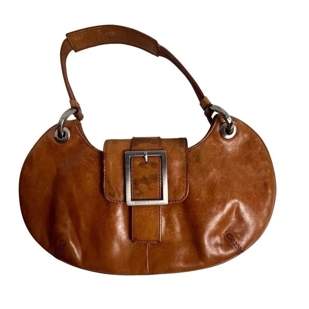 Kenneth Cole New York Women's Brown Leather Shoulder Bag Small - Image 15