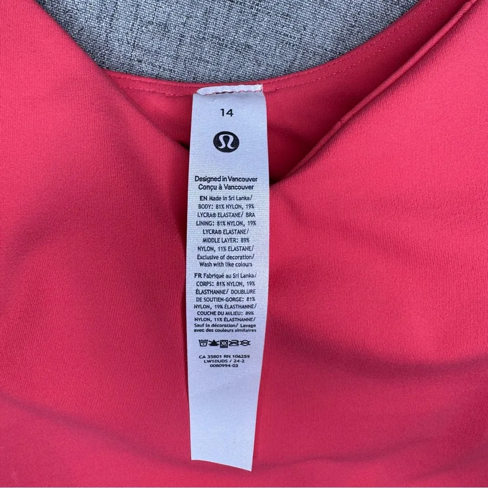 Lululemon Align Tank Top Crop Top Glazed Pink Size 14 NWT - Image 8