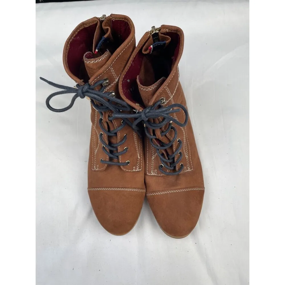 Tommy Hilfiger Women's Brown Suede Ankle Boots Shoes Size 7.5 SKU 4043 - Image 7