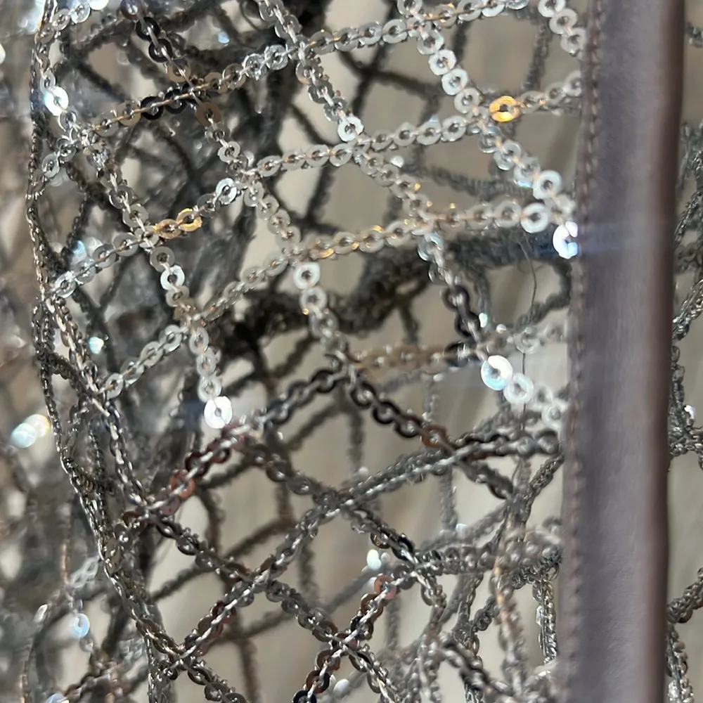 For Love & Lemon’s Fawn long sleeve silver sparkling fishnet dress NWT - Image 5