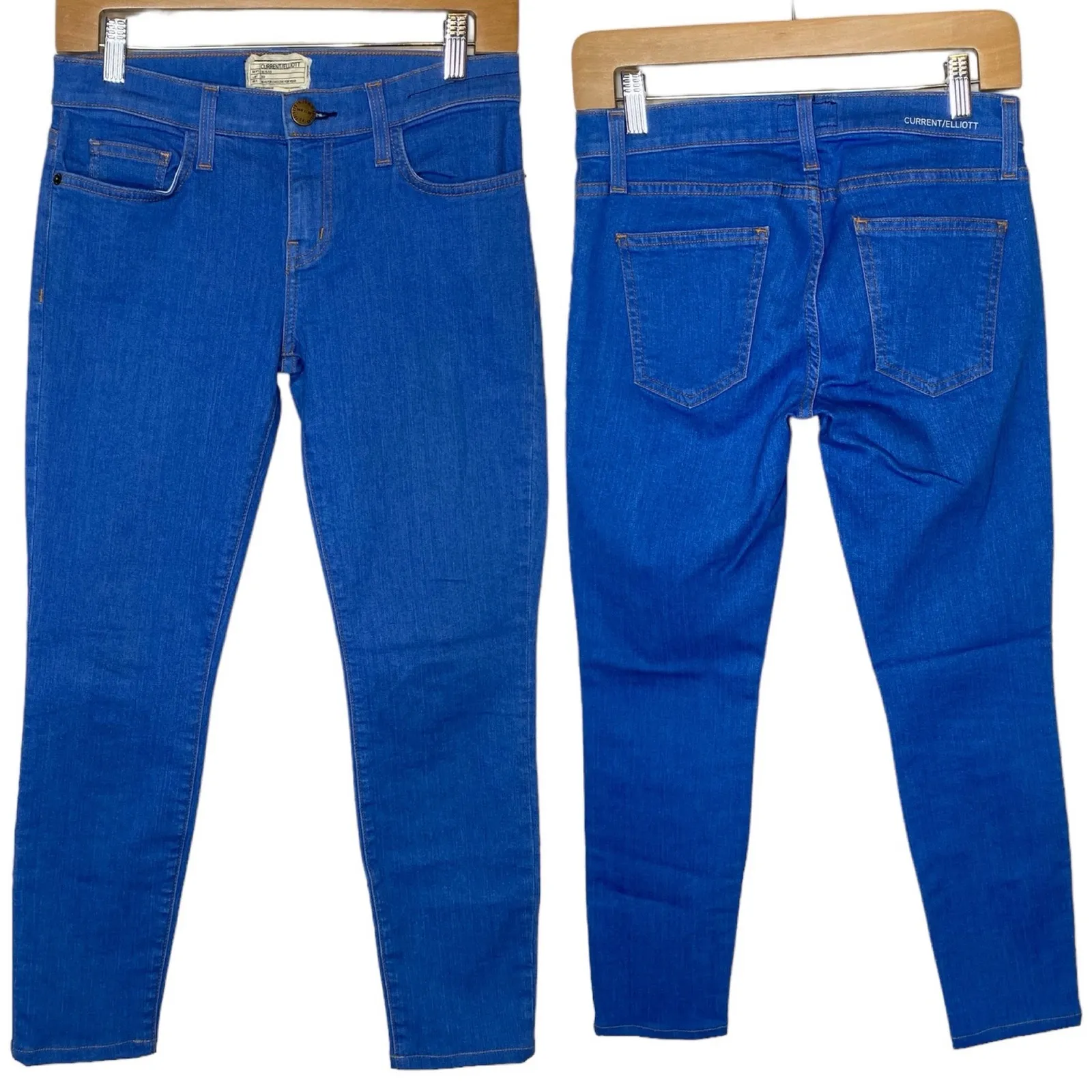 Current/Elliott‎ Skinny Jeans size 26 Mid Rise Ankle Blue - Image 2