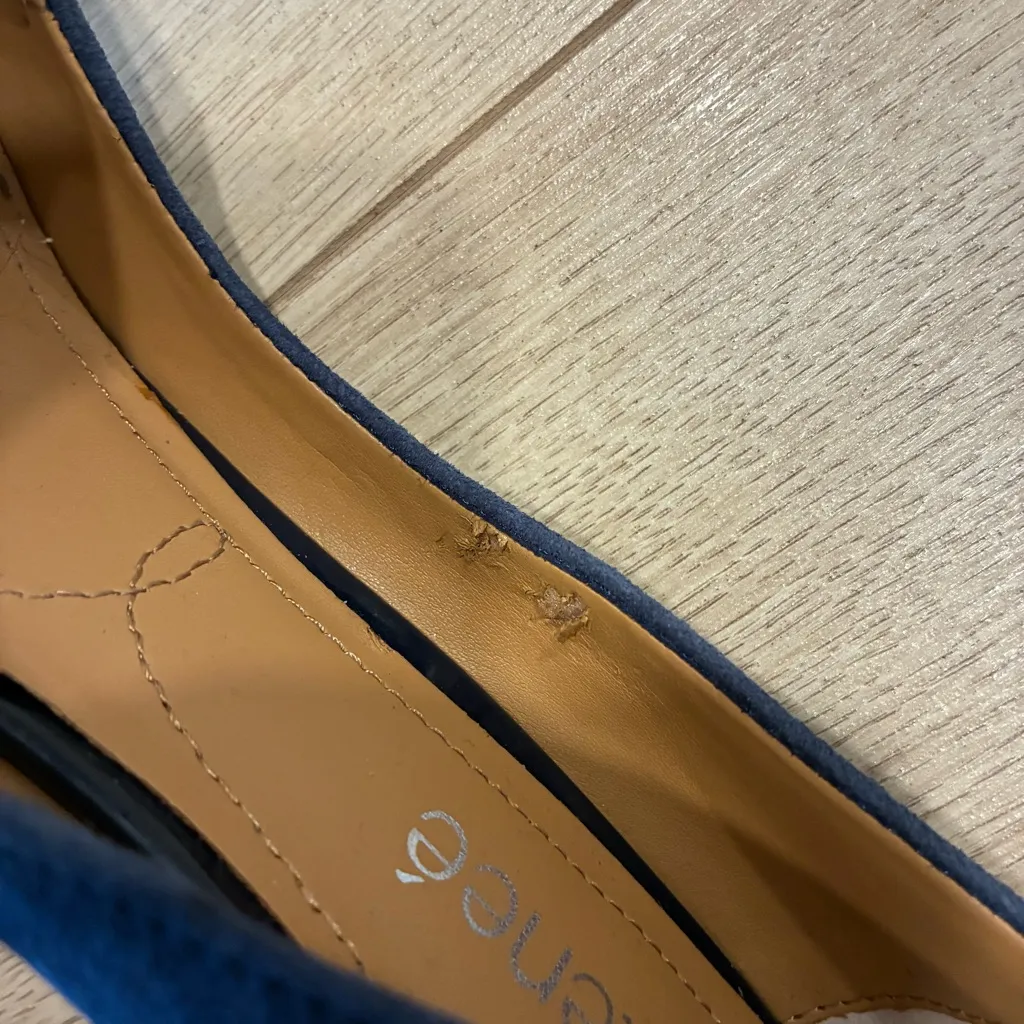 NEW J. Renee Canaro Navy Blue Suede Pointed Toe Heel Pump Size 8 - Image 8