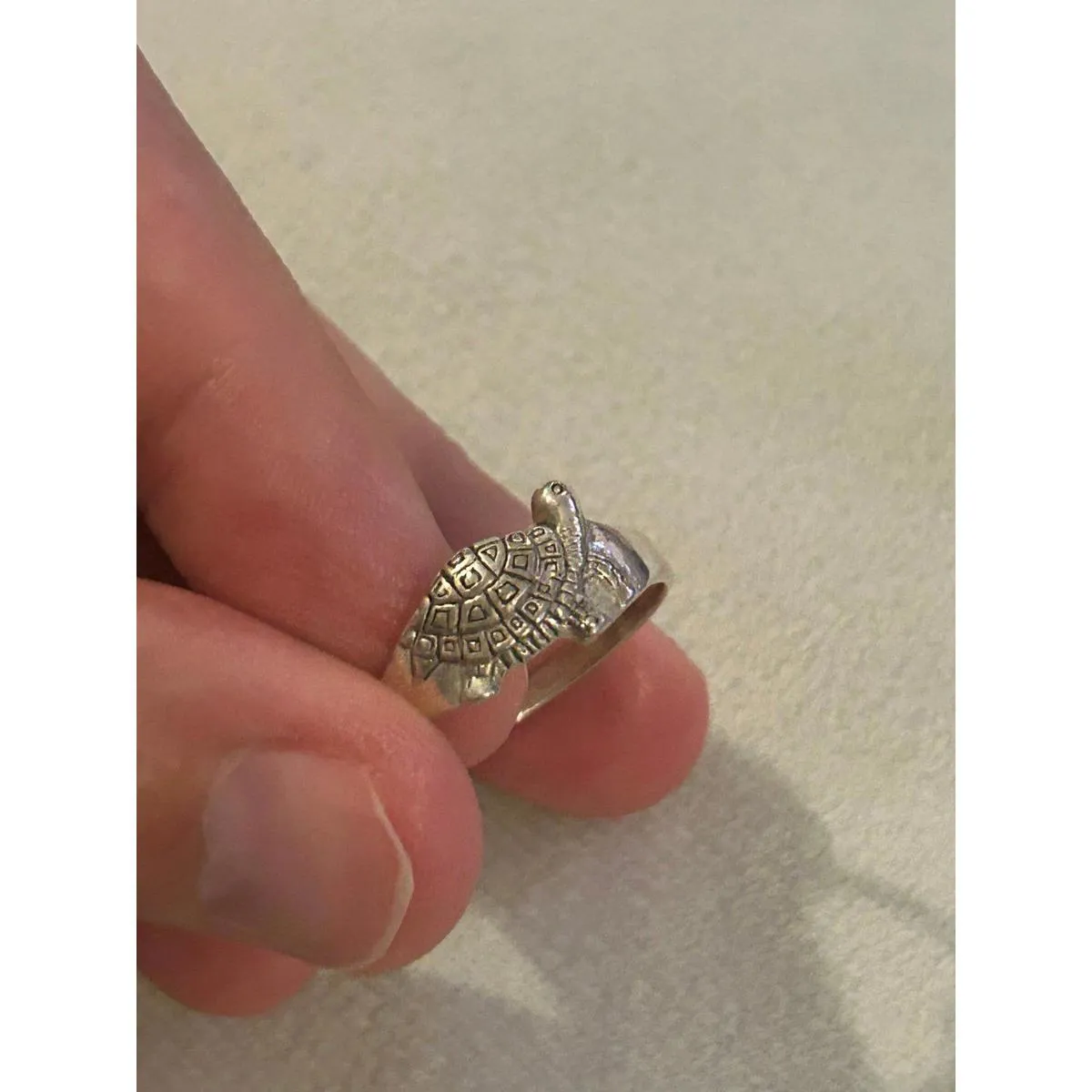 925 sterling silver ring band size 8.75 lot c15 turtle - Image 5