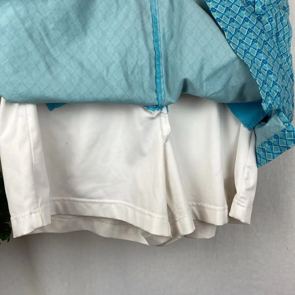 Slazenger Blue & White Print Athletic Sport Mini Tennis Skirt Skort 12 - Image 3