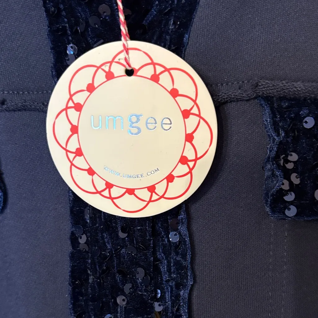 Umgee Women's Dark Blue Sequin Jean Jacket - Image 5