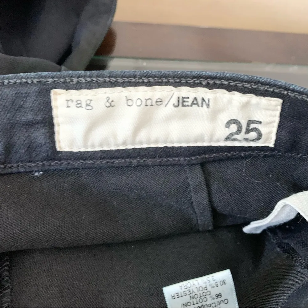 rag & bone Scuba Tuxedo Side Zip Jeans Midnight - Image 6