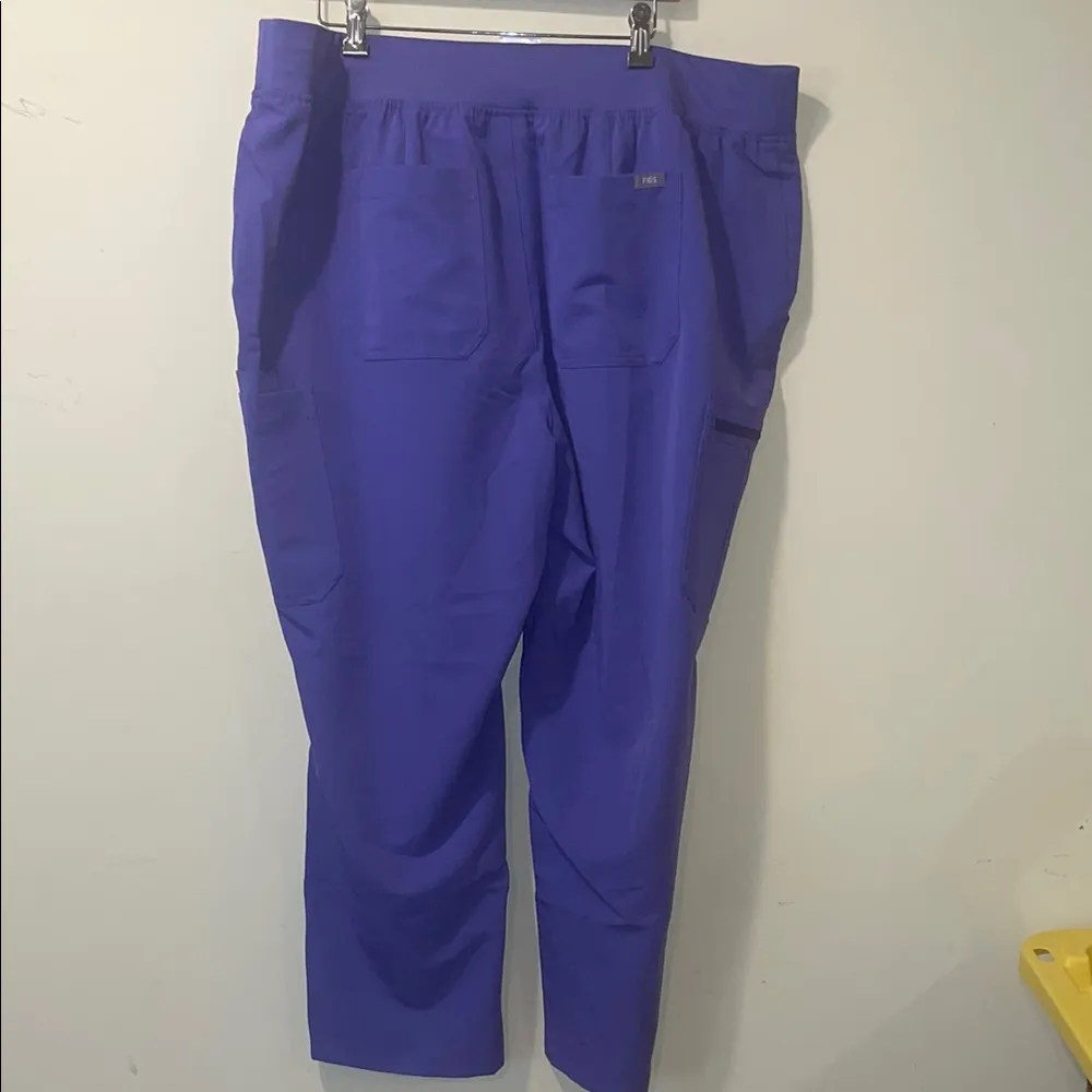 Women’s New Figs High Waisted Yola W Yoga Scrub Pants Amethyst Purple Size 4XLP - Image 4