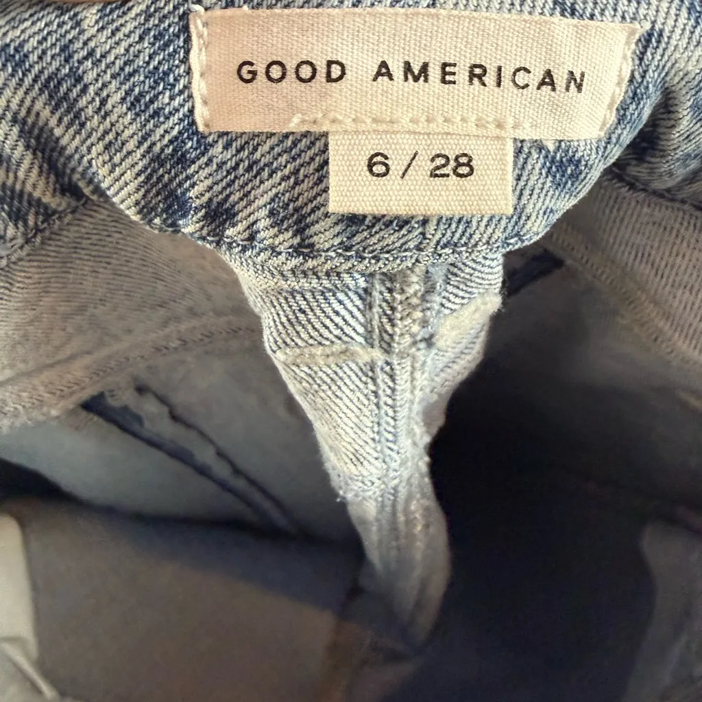 NWT Good American Good Classic Stacked Zip Skinny Jeans in Indigo Size 6 or 28 - Image 8