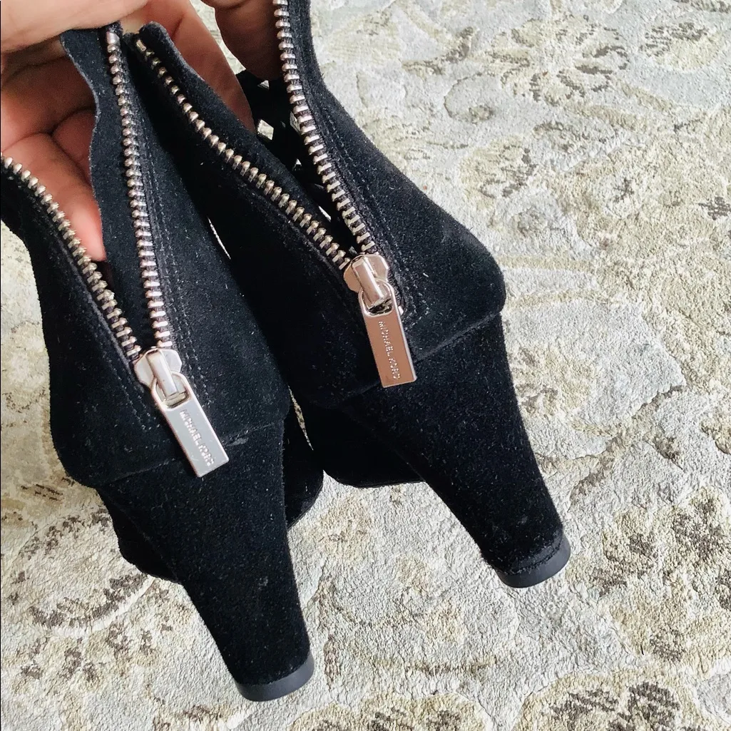 Stylish sexy suede leather sandals 🔥🔥 Black Size 10 - Image 9