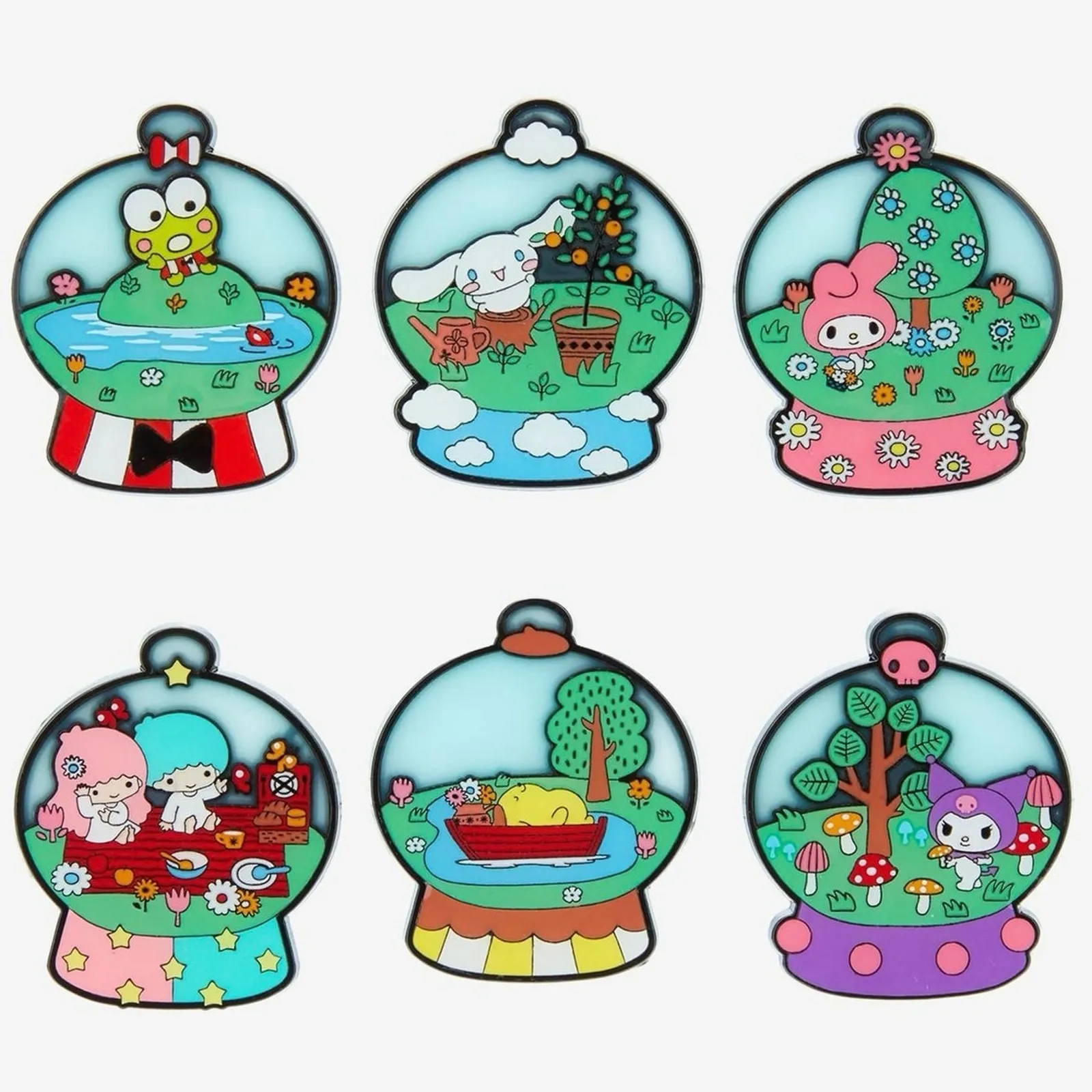New Sanrio Hello Kitty And Friends Terrarium Blind Box Enamel Pin cinnamoroll Blue - Image 4