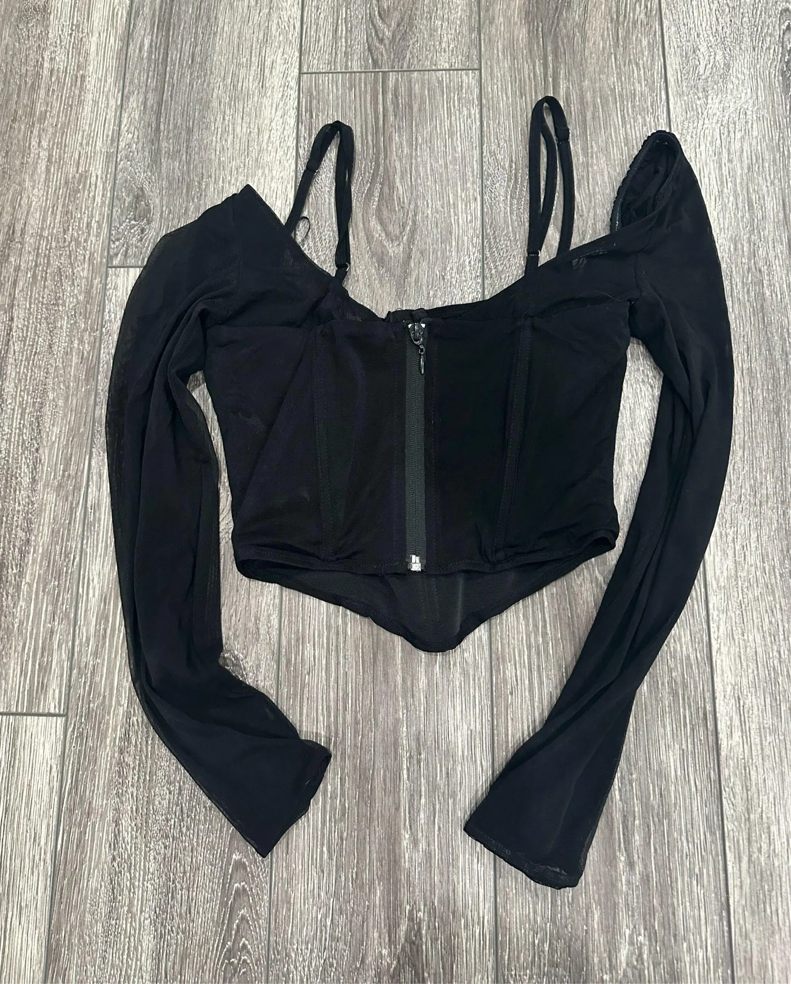 Black Corset Top White Fox Boutique - Image 2