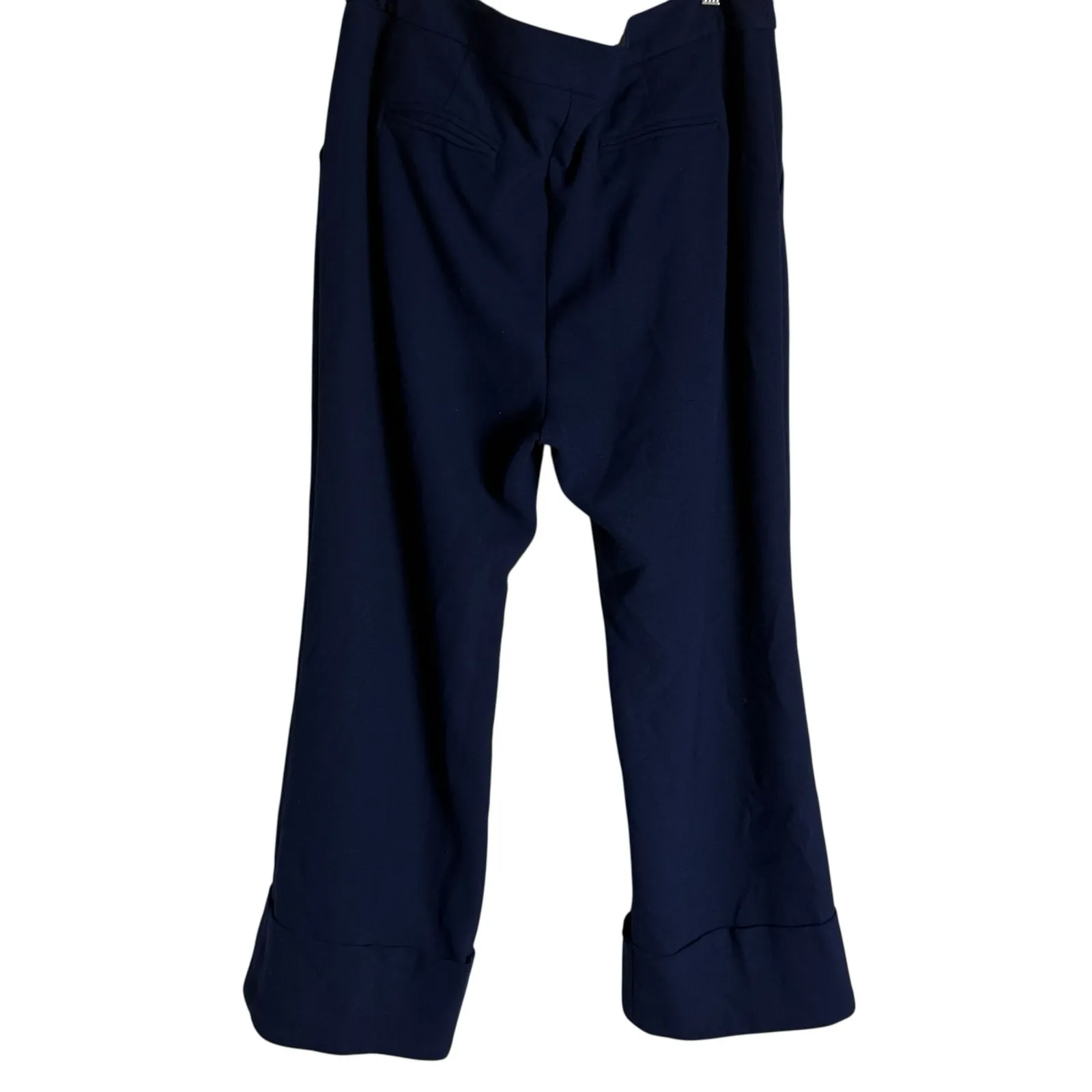 Trina Turk Banshee Navy Blue High Rise Crepe Ankle Office Dress Pants Size 16 - Image 8