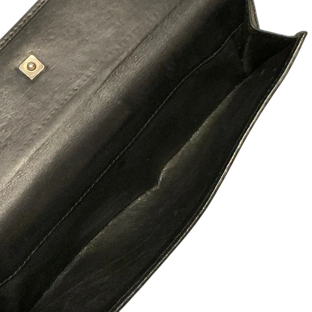 GUCCI GG Leather and Canvas Continental Wallet Black GUC - Image 5