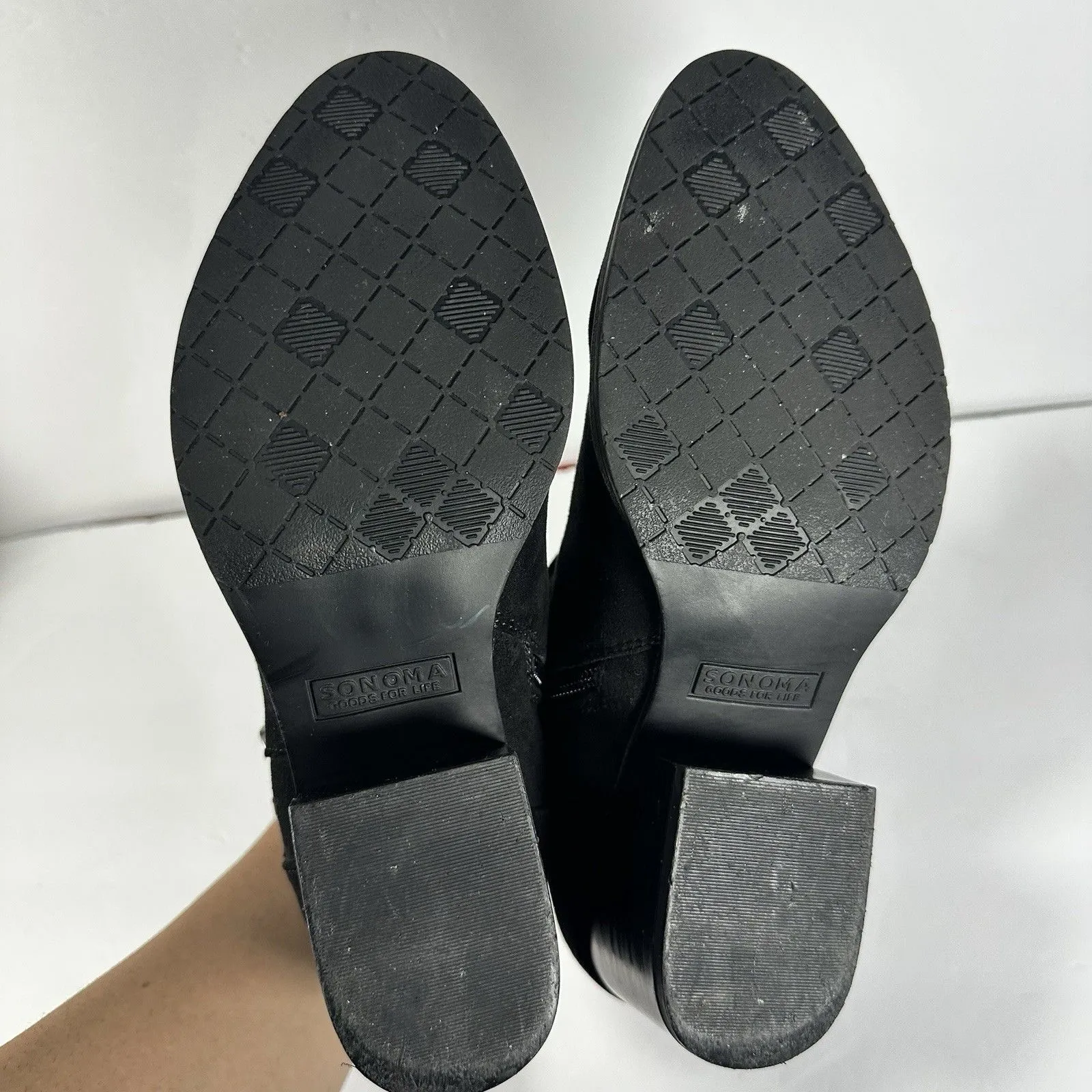 Sonoma Goods For Life Women’s Esme Ankle Boots – Black Suede/Textile Size 8.5 M - Image 4