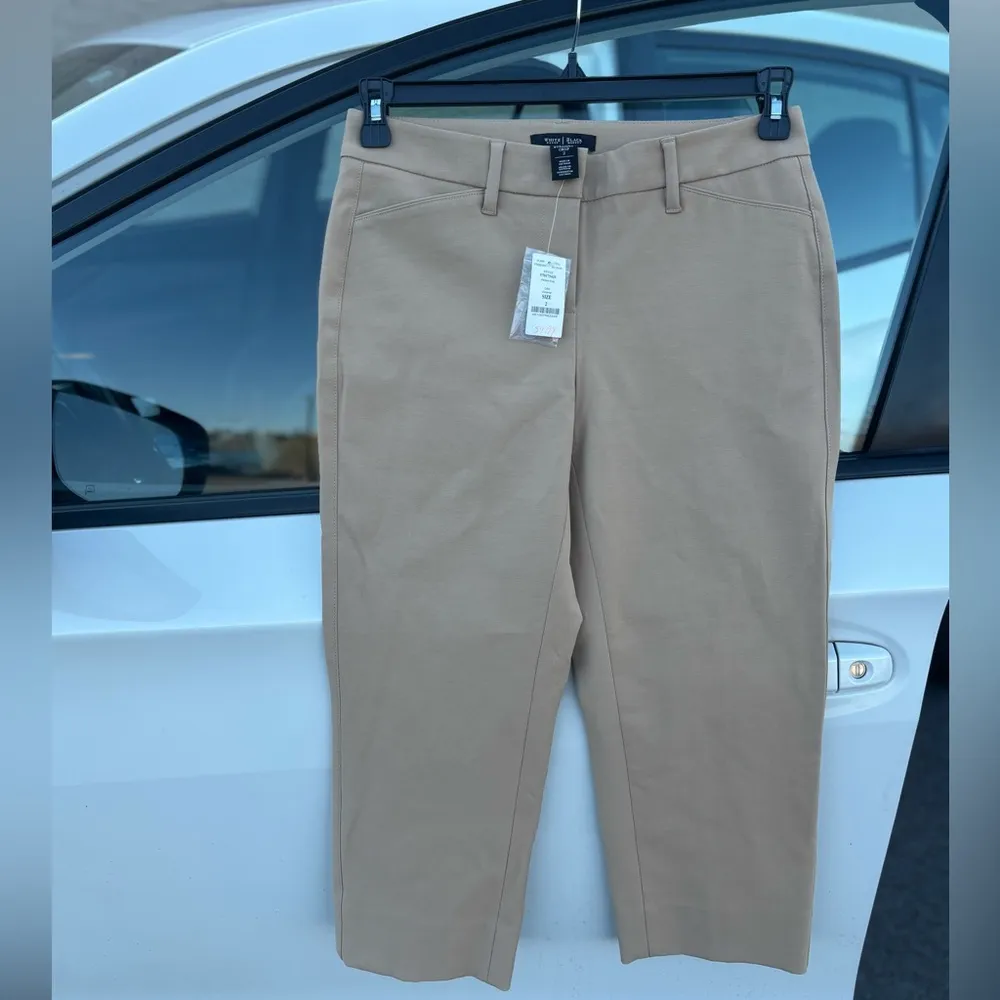 NWT WhiteHouse Black Market   Carmel Straight Crop Pants 2 - Image 10