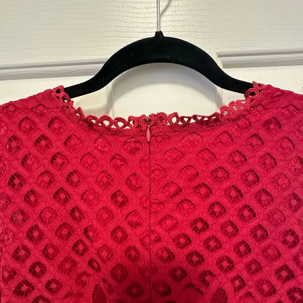 VEIISAR Womens Fashion Sleeveless Lace Fit Elegant Cocktail Party Dress size L Red Size L - Image 4