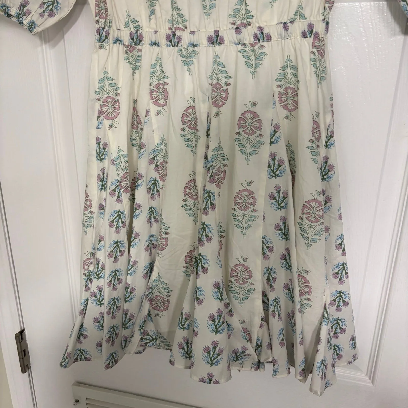 Christian  Lacroix White Floral‎ Lace Up Back Dress Size Small - Image 4