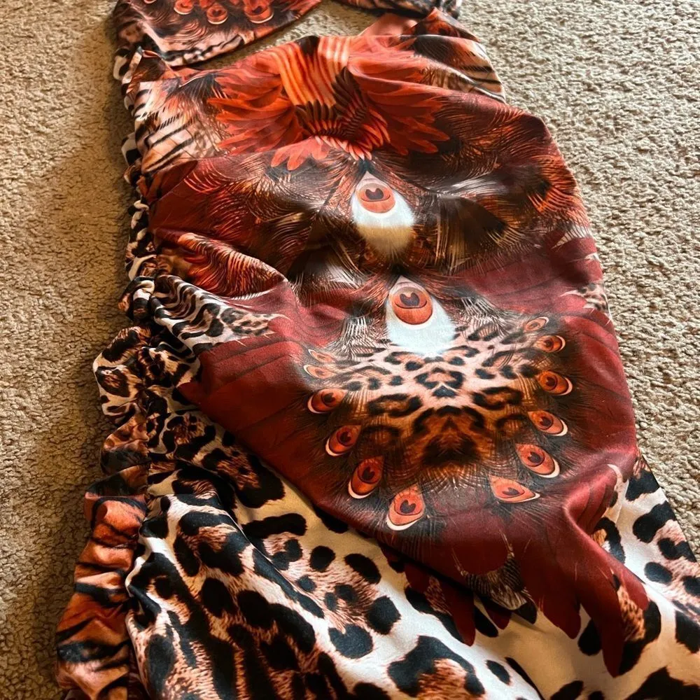 Tiger mist animal print mini dress xs - Image 10