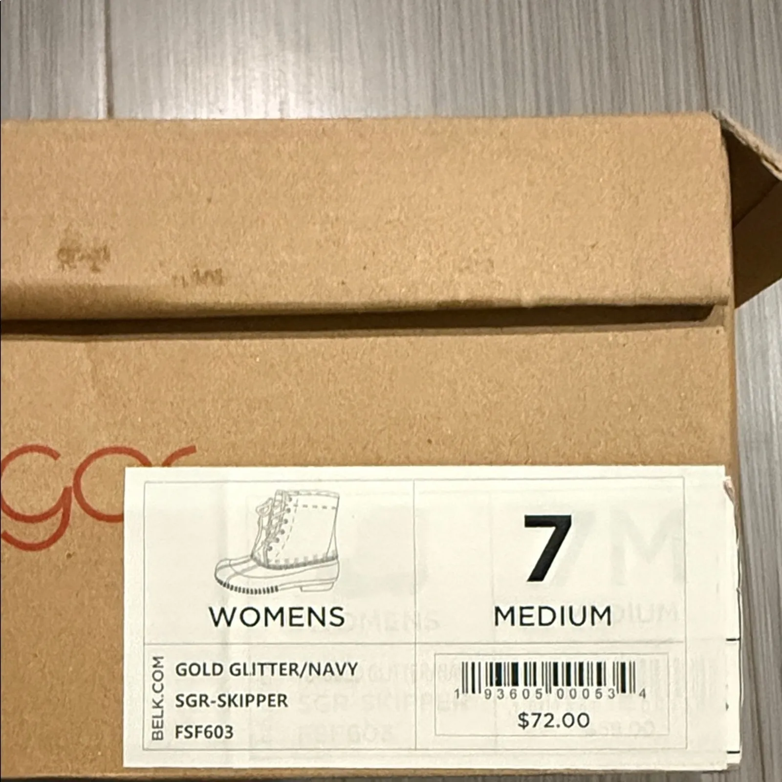 Sugar Gold Glitter and navy Winter Boots Size 7 - Image 9