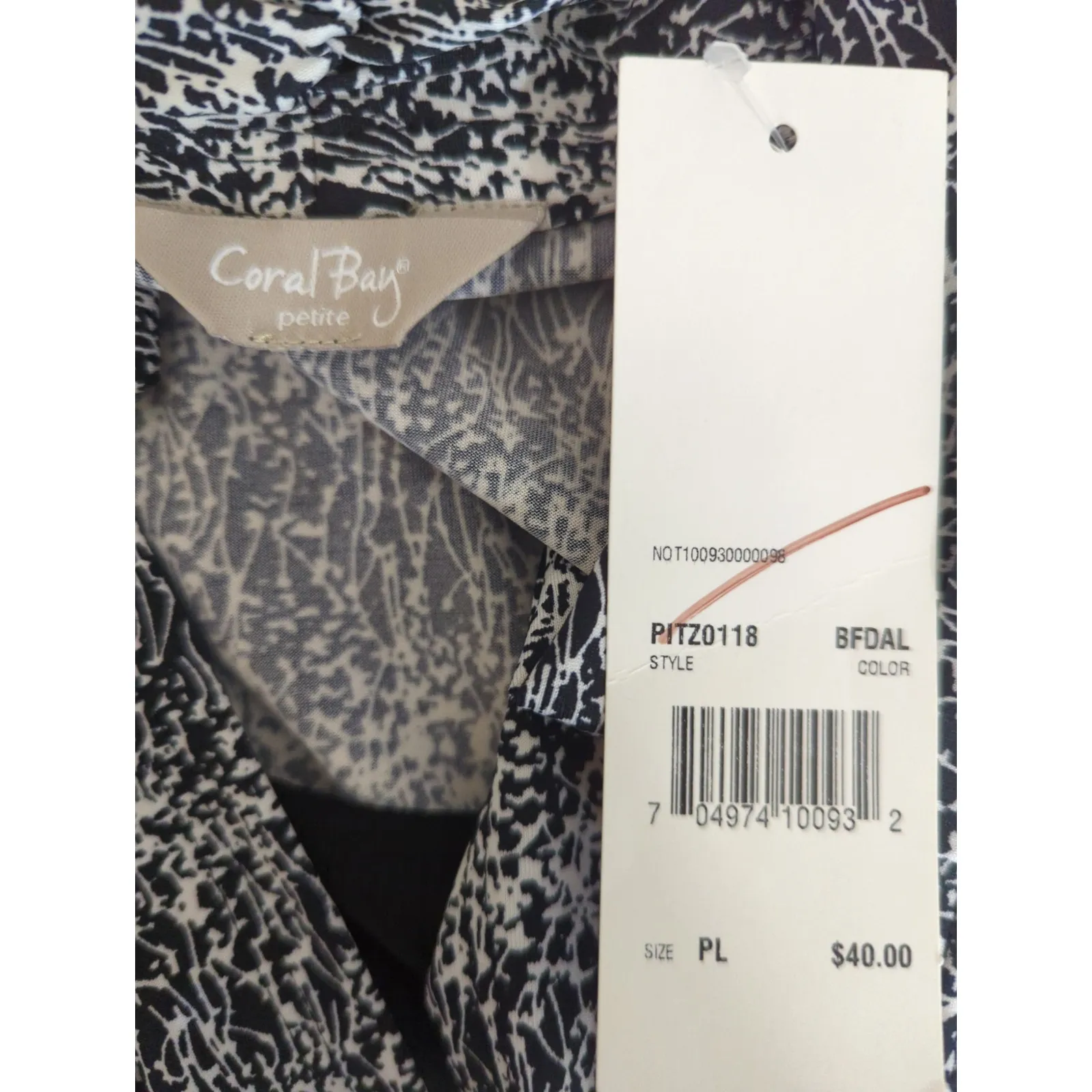 Coral Bay Black & Tan Print Duet Top - Image 9