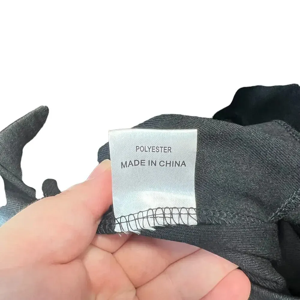 Polly‎ Black Faux Leather Coated Skinny Ankle Zip Pants Size 8 - Image 10