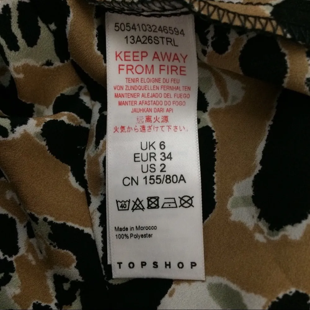 Topshop  Draped Front Animal Print Cami - Image 5