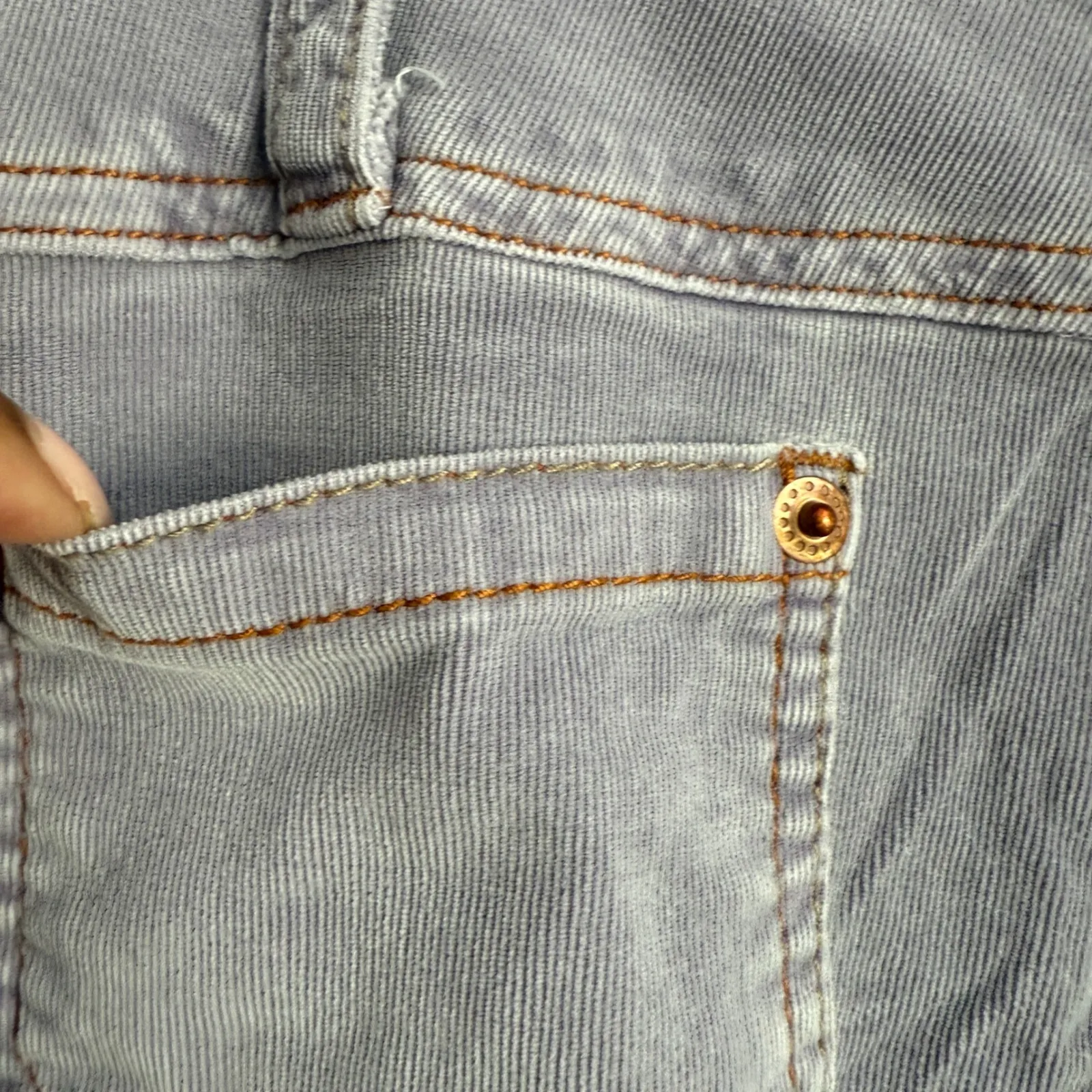 Bella Dahl Womens Corduroy Flare Leg Low Rise‎ Pants sz 28 Purple Boho - Image 5