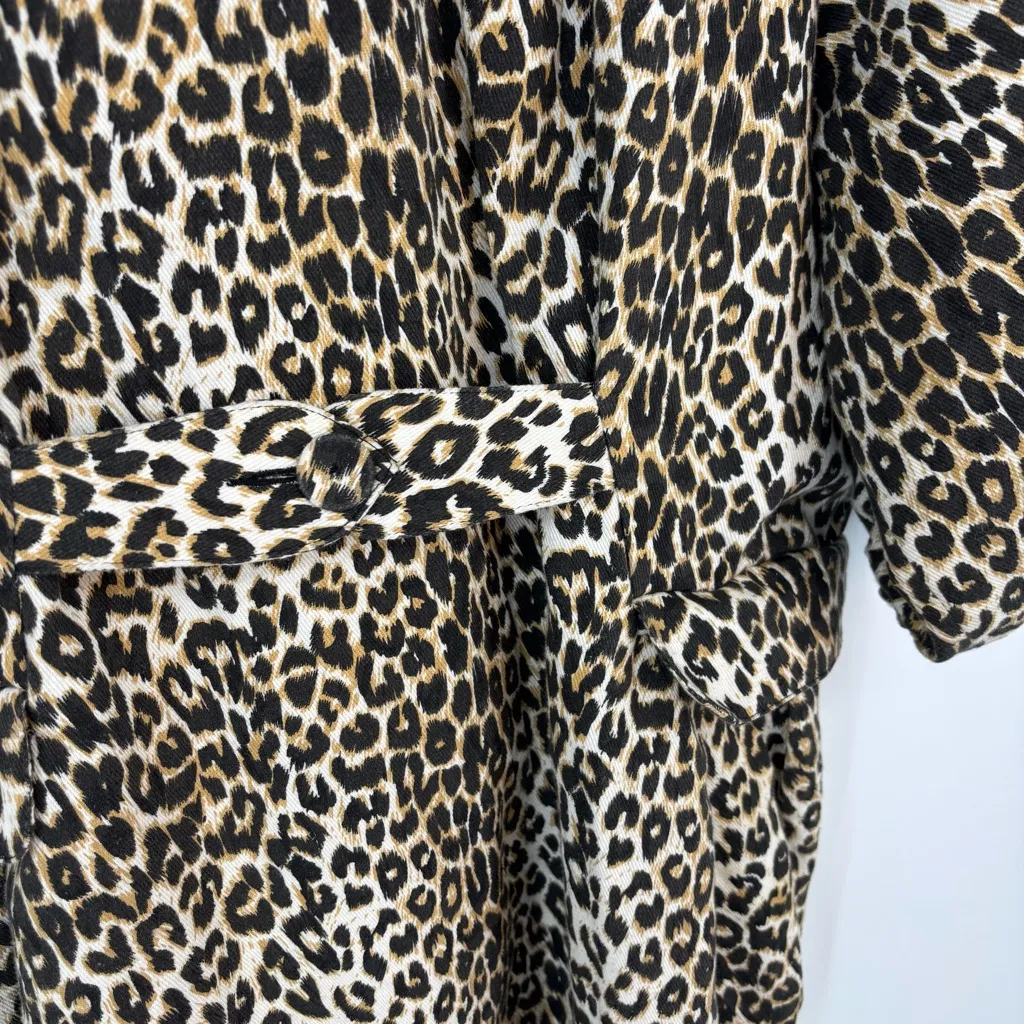 Chloe Leopard Print Coat Size 8 - Image 15