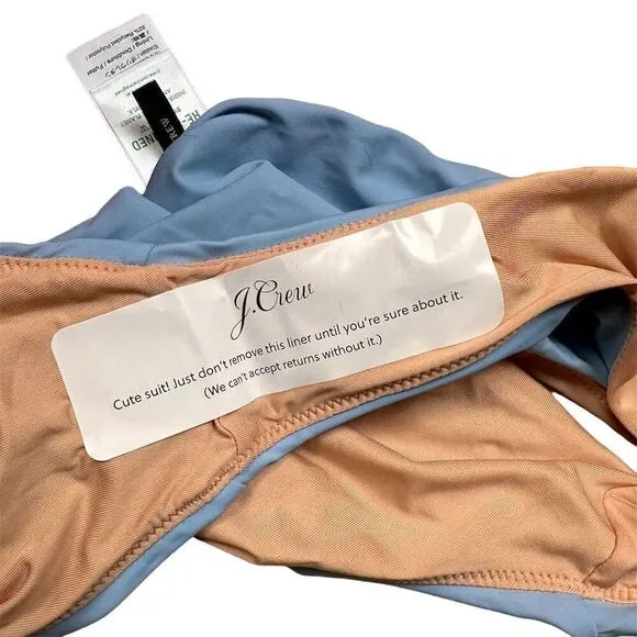 NWT‎ J. Crew Women's High-Rise Bikini Bottom Blue Size S Eco-Friendly Swimwear - Image 6
