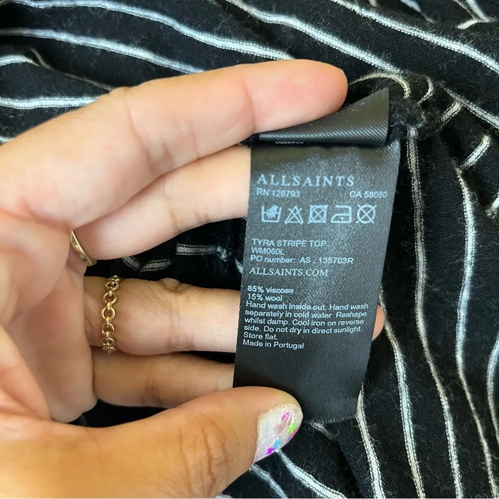 All Saints Tyra Stripe Top - Image 9