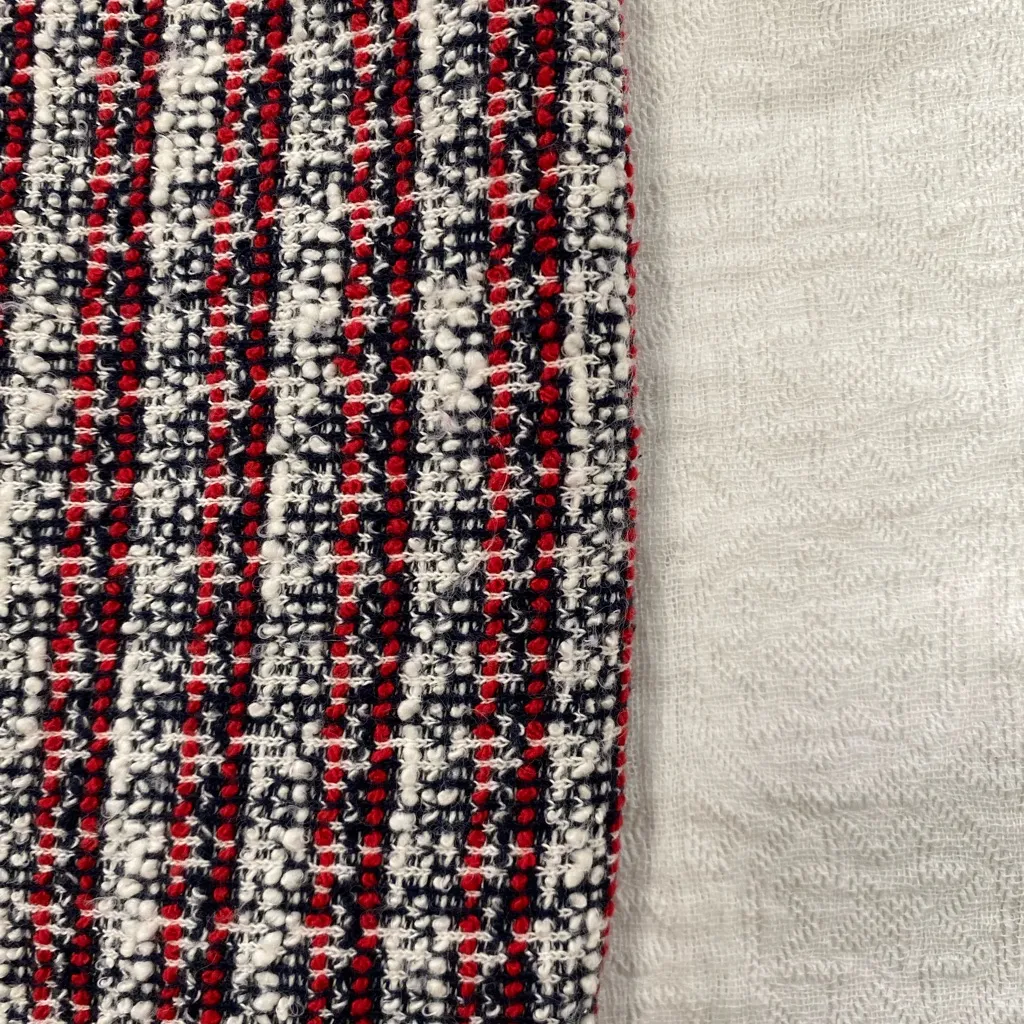 Bailey 44 Women’s Sz XS Red White Blue Tweed Pencil Skirt Stretch Knee Length - Image 4