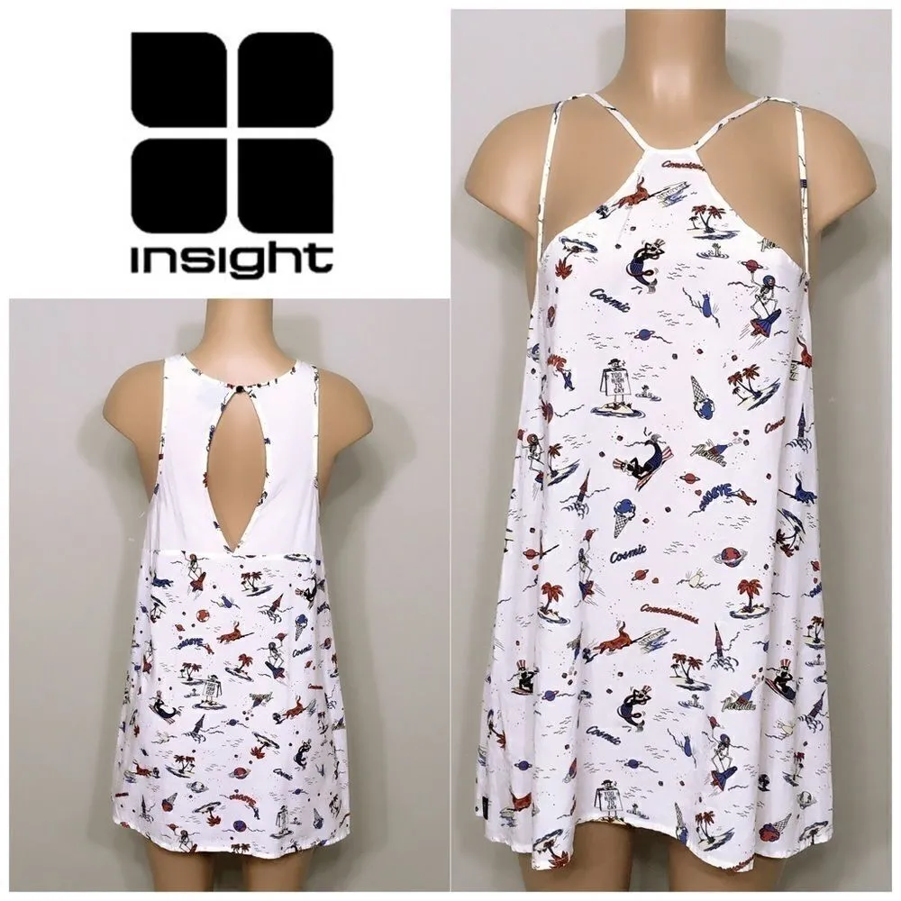 INSIGHT cosmic paradise dress/coverup. New Blue - Image 2