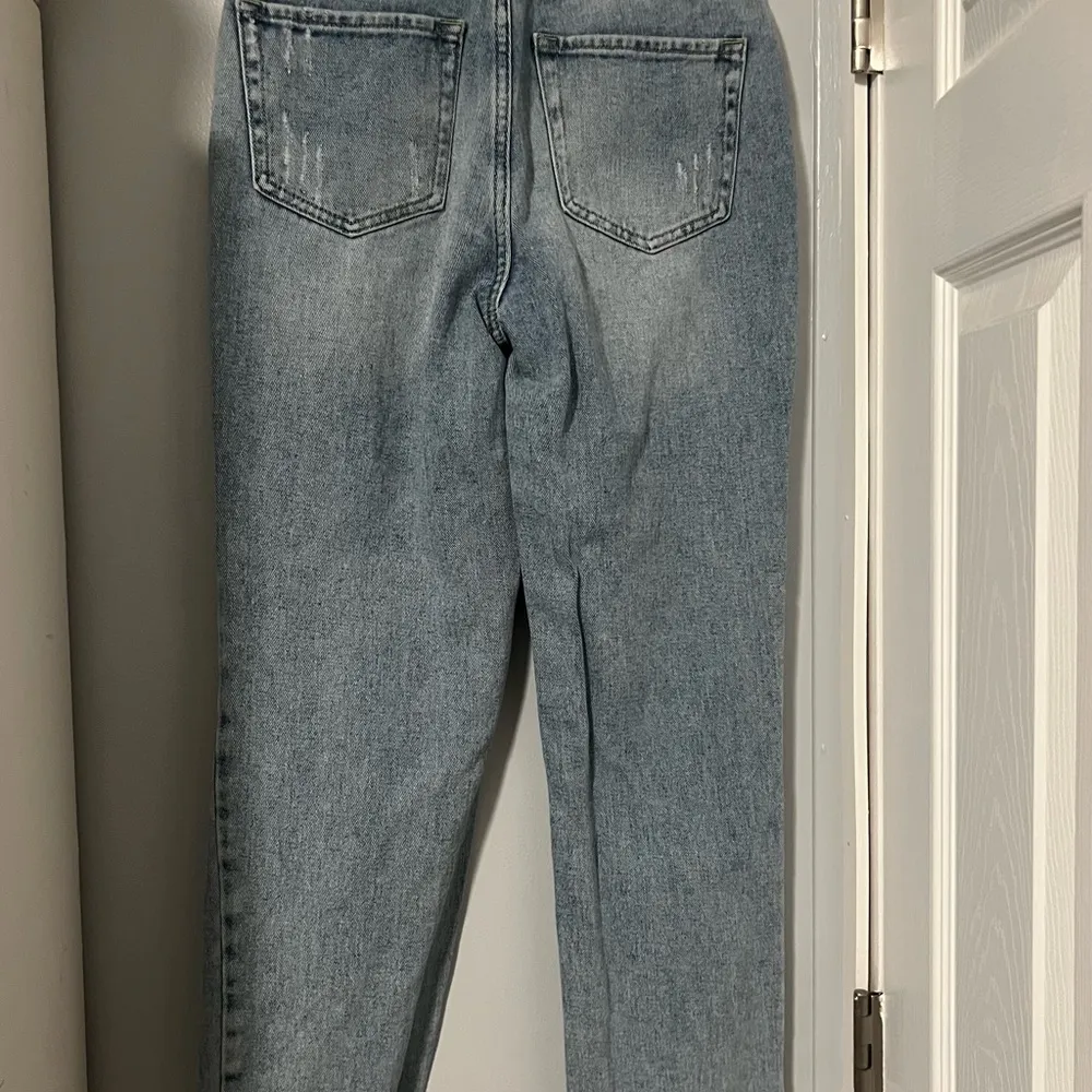 PacSun Blue Straight Leg Distressed Jeans - Image 2