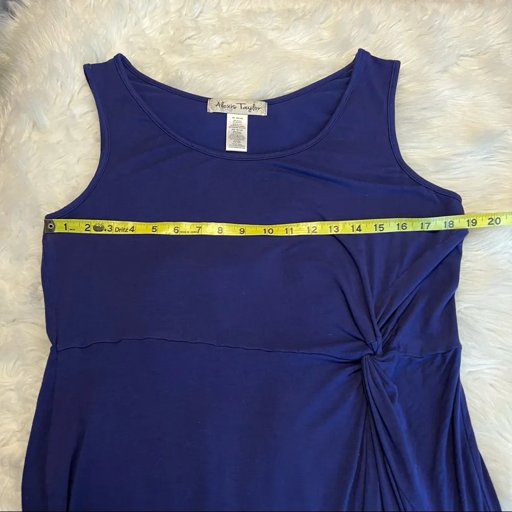 Alexis Taylor Sleeveless Rayon Dress With knot detail Size XL Made in the USA - Image 5