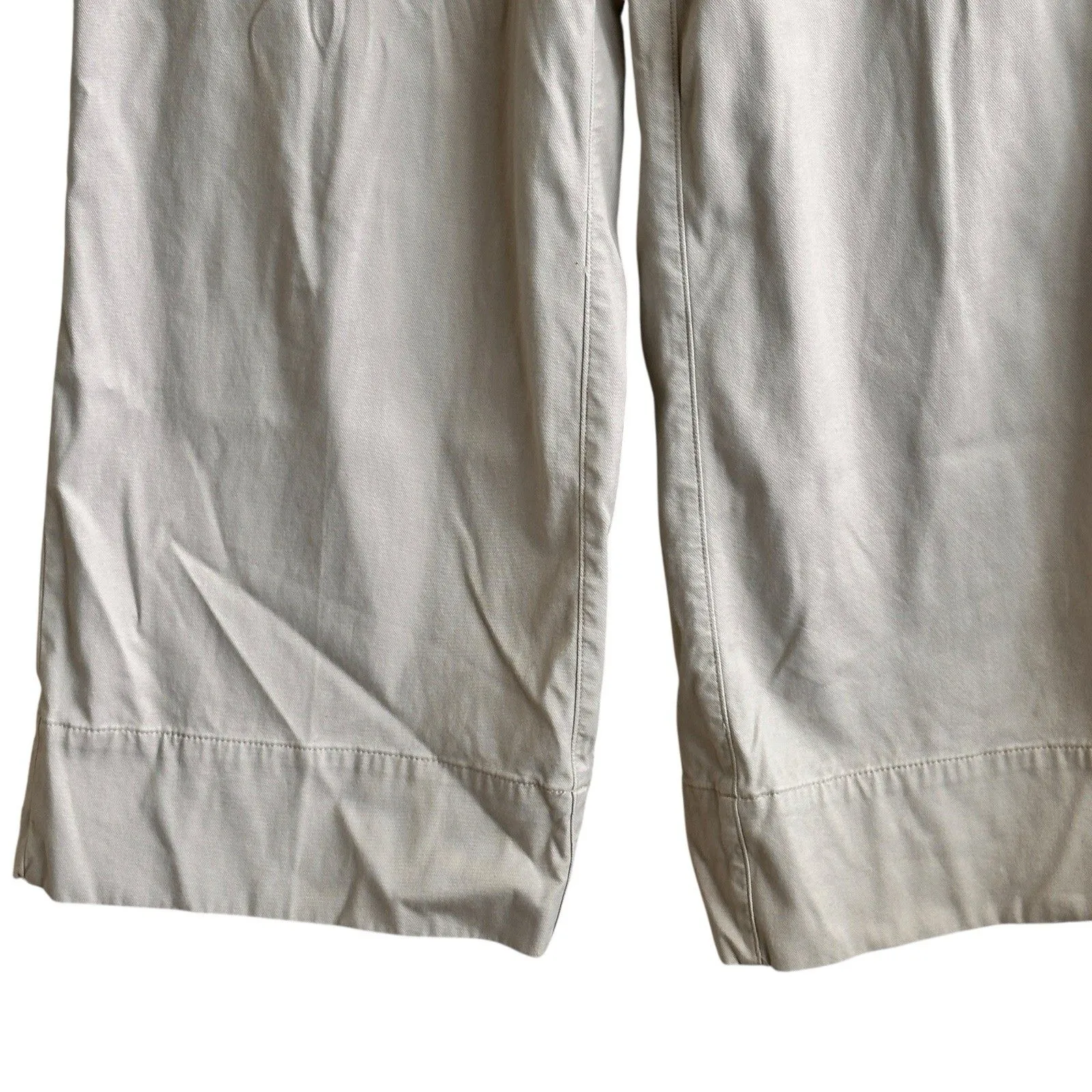 Spanx Supersmooth Stretch Twill High Rise Wide Leg Trouser Pant Beige L Tan Size L - Image 8