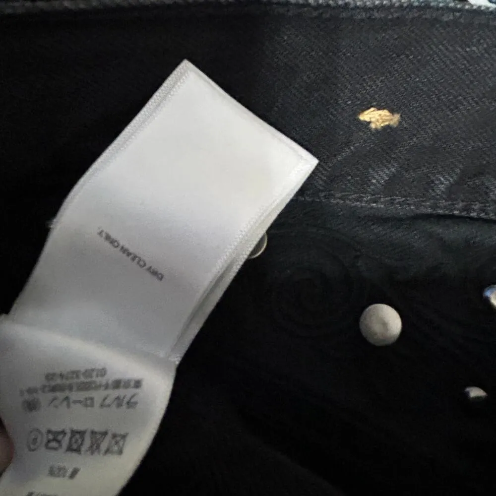 Polo Ralph Lauren Callen High Rise Jeans Size 25 Studded Western Old Money Black - Image 9