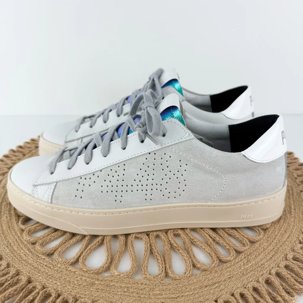 NEW P448 Jack Lined Sneakers White Metallic Women’s Sz 41 - Image 5