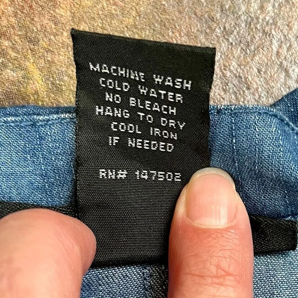 Ashley Stewart Denim Distressed Babydoll Zip V-neck Drawstring Dress 18/20 - Image 11