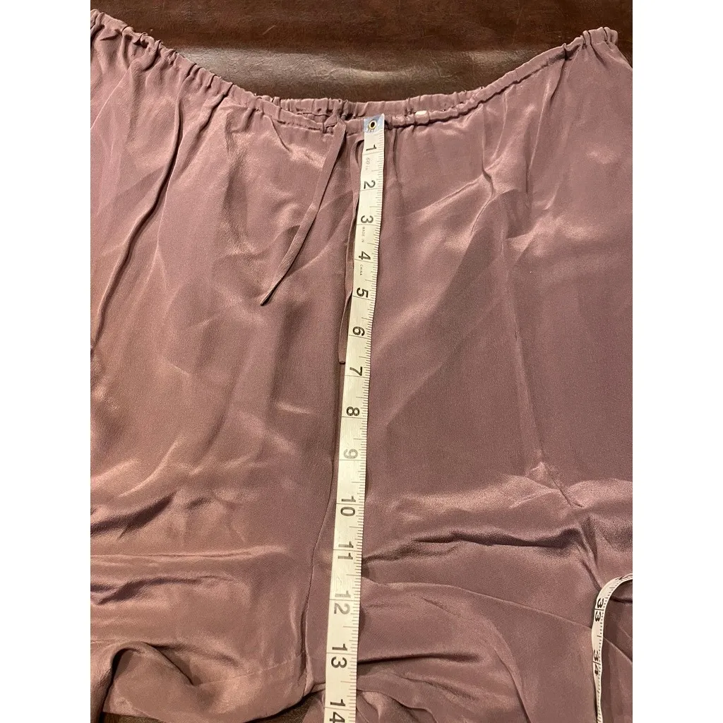 Amanda Smith Vintage Pure‎ Silk Pant Suit Set Size 16 Zen Minimalism Mauve New - Image 16