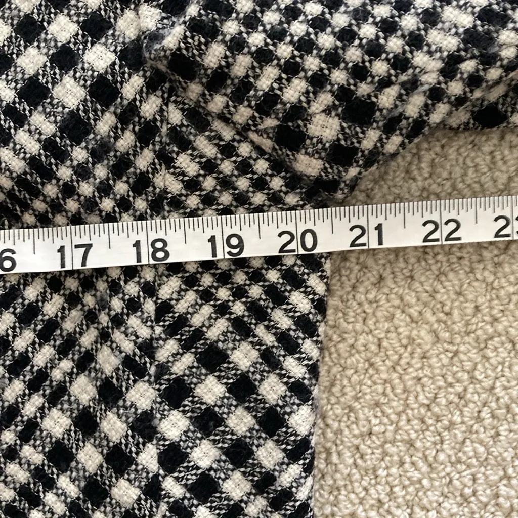 Linda Allard Ellen Tracy 100% Wool Coat Black White Tweed Style Tailored Size 14 - Image 2