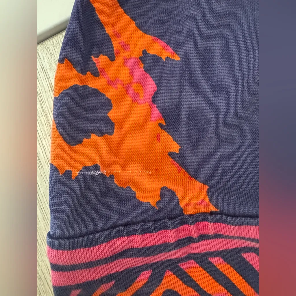 Diane Von Furstenberg DVF 100% Silk Dress Empire Waist 3/4 Sleeves Mod Print 4 - Image 4