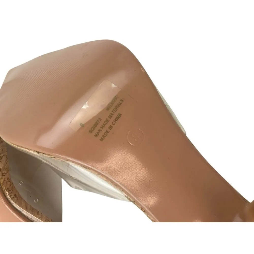 Cape Robbins Melrose Ice Heels Womens Size 8 Sexy Sheer Girly Going Out Feminine Tan - Image 13