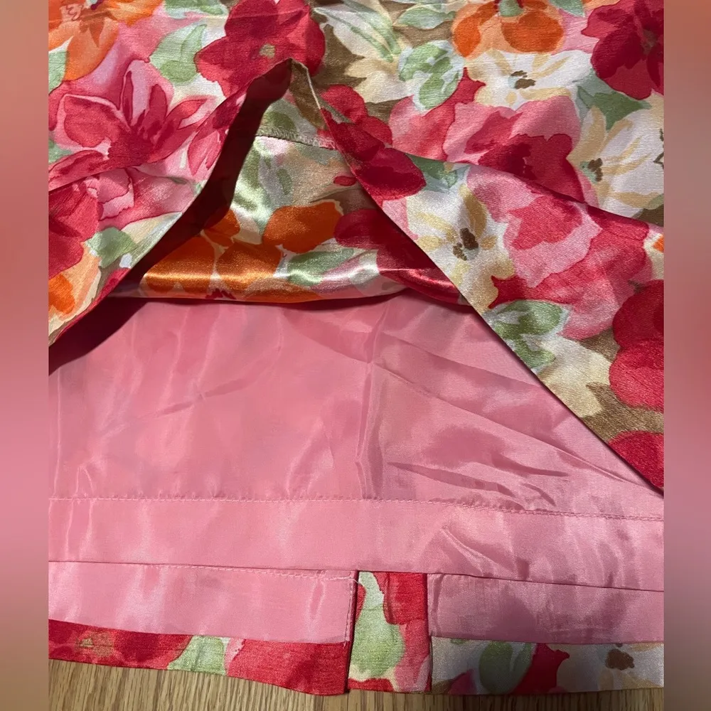 Rena Rowan floral Skirt size 16W peach multi business casual - Image 5