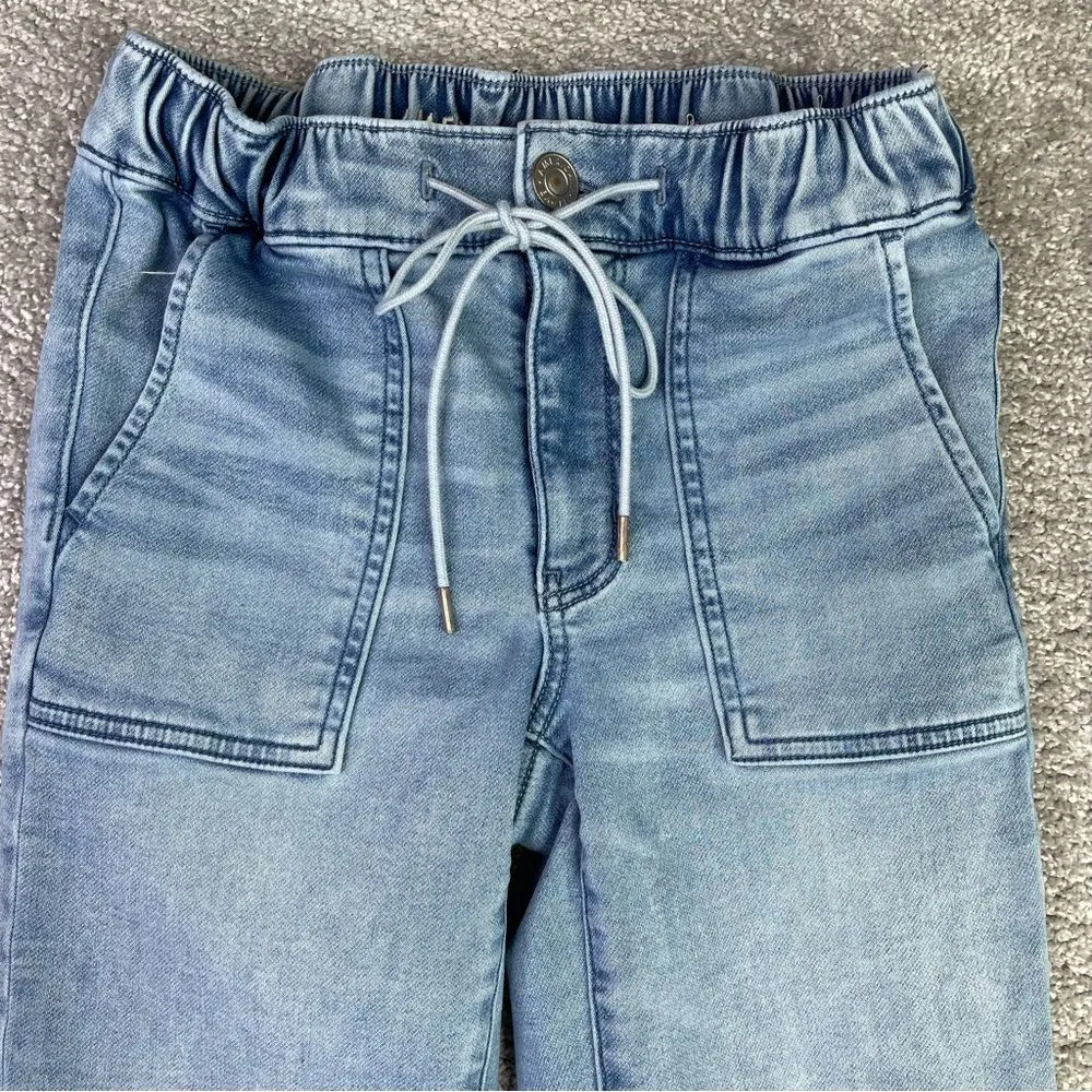 American Eagle Jeans Women’s 0 Blue Jogger Low Rise Elastic Waist Light Wash - Image 2