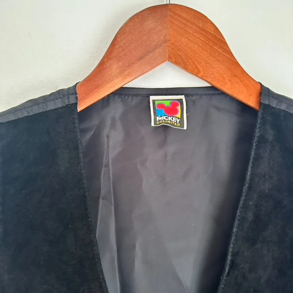 Disney Mickey Unlimited Western Suede Fabric Vest Size S/M - Image 2