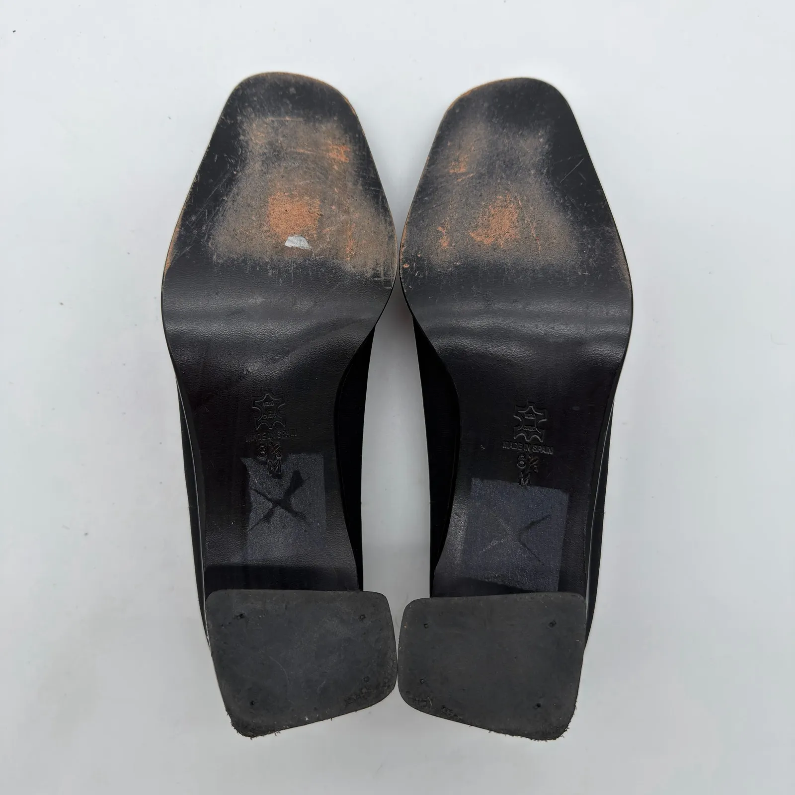 Vintage DKNY 90s Block Heel Made in Spain Fabric Minimalist Pumps 8.5 - Image 5