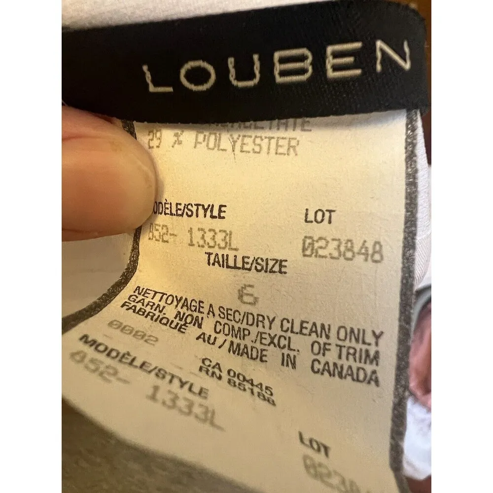 LOUBEN SOLID WHITE PANTS Size 6 (L4) - Image 3