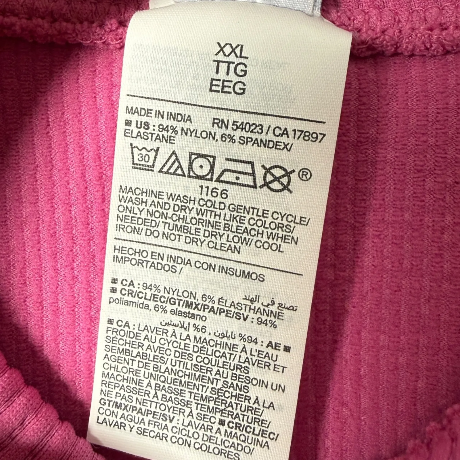 Old Navy Womens Exhale Seamless Fitted Rib T-Shirt Seamless Ribbed Pink XXL - Image 6